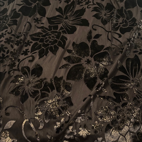 Betsy & Adam Dark Plum Velvet Floral Long Sleeve Maxi Dress SZ 16 Formal dressy - Picture 13 of 16